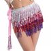 K Belly Dance Performance Costume Sequins Tassel Hip Scarf Beads Waist Chain Indian Dance Performance Waist Scarf_ecoleips.com