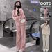 Plus Size Women's Autumn Fashionable Casual Two-Piece Set Slimming Sweatshirt Sports Suit For Women Over 200 300 Jin_ecoleips.com