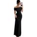 Women's Sleeveless Off-Shoulder Bodycon Dress Slim Fit Elegant Sexy Fashionable_ecoleips.com