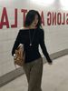 Pure Desire Design Long Sleeve Shoulder Bared T Shirt Women Early Autumn Slim Fit Sexy Hot Girl Side Shoulder Top Base Shirt_ecoleips.com