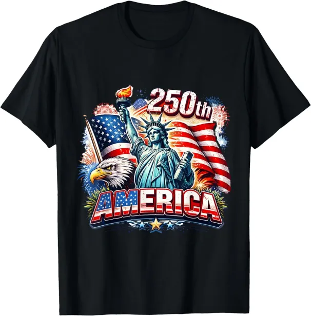 Women's T-Shirts 250 Years American 1776 2026 250th 4th July Independence Day T-Shirt_ecoleips.com