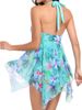 Fashion Floral Print Bikini Swimwear 2024 Women One Piece Swimsuit Beach Dress Female Bathers Bathing Backless Bodysuit Summer_ecoleips.com