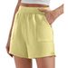 Women's Clothing Sports Shorts Loose Waist Slim All Match Outdoor Wear Solid Color Sports Shorts_ecoleips.com
