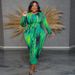 Women's Clothing Plus Size Women's Round Neck Long Sleeve Dress Irregular Striped Long Long Sleeve For Formal & Casual For Women_ecoleips.com