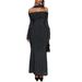 Strapless Long Sleeve Bodycon Maxi Dress For Women Party Club Evening Wear_ecoleips.com