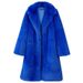 Women’s Faux Fur Coat – Mid-Length Winter Coat With Suit Collar, Plush & Warm (S-XL, White/Black/Red/Royal Blue/Rose Red/Apricot/Khaki)_ecoleips.com