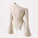 Elegant Asymmetrical Hem Flared Sleeve T-Shirt Style Inspired Women's Top_ecoleips.com