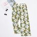 2022 Home Pants Women Spring Summer Thin Sleep Pants Floral Printed Pajama Pants Wide Leg Loose Plus Size Calf-length Bottoms_ecoleips.com