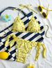 Cute Floral Print Three Piece Drawstring Bikini Sexy Two-Piece Hot Spring Swimsuit Women's Clothing_ecoleips.com