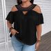 Women's Off-shoulder Sleeve Design, Holiday-style T-shirt With Lace Collar, Fashionable Short-sleeve European And_ecoleips.com