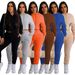 Women's Sexy Cropped Workout Two-Piece Set – Long Sleeve Top & High-Waisted Pants (S-XXXXL, 7 Colors)_ecoleips.com