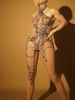 Women Luxury Mesh See Through Crystal Diamond Bodycon Dress Sexy Evening Party Club Nightclub Dress Singer Stage Costume IR8_ecoleips.com