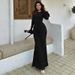 European And American Best-Selling Women's Clothing 2025 Autumn New Fashionable Elegant Waist-Cinching Belted Round-Neck_ecoleips.com