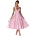 Women's Sexy V Neck Halter Neck Maxi Dress – Elegant Casual Evening Gown_ecoleips.com