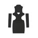 Spring And Summer New Style Dress Europe And The United States Sexy Solid Color Hollow Neck Tight Hip Dress_ecoleips.com
