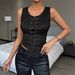 European And American Style Women's Artistic Pirate Vest Lace-Up Tank Top Casual Bohemian Fashion_ecoleips.com