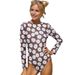 Aria Basics One-piece Swimsuit Swimming Surfing Brown Backless Long Sleeve Sunscreen Diving Suit Women Bikini Sexy_ecoleips.com
