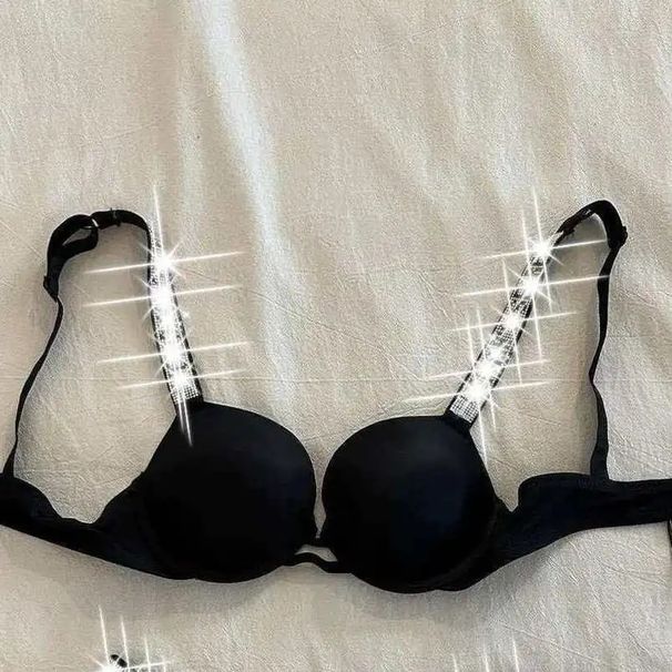 Letter Strap Rhinestone For Women, Push-Up Small Chest, Sexy Pure Desire Style, Side Breast Collection, Anti-Sagging,_ecoleips.com
