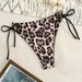 Verve 2025 New Style Swim Shorts Leopard Print Women's Fashion Sexy Hollow Drawstring Hot Spring_ecoleips.com