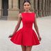 Women's Clothing Simple Short Skirt Autumn Sexy Sleeveless Atmospheric Fashion Solid Color Dress_ecoleips.com