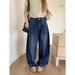 ICC 3D Deconstructed Banana Pants With Stylish Pockets, Loose-Fit Women's Jeans, Model 600338B_ecoleips.com