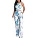 Women's Clothing Summer Two Piece Short Printed Vest High Waist Wide Leg Pants Ladies Leisure Suit_ecoleips.com