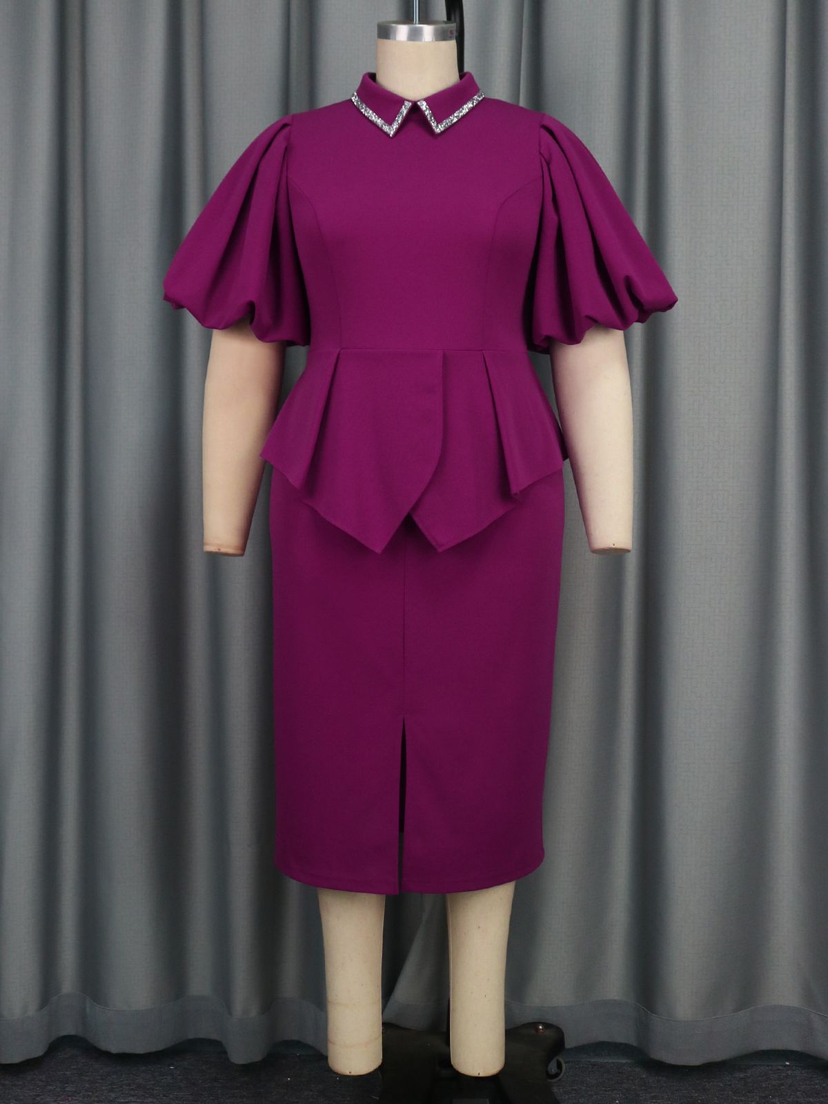 Women's Clothing Ruffle Dress Party Elegant Style Hide Meat Two Piece Hip Skirt Dress_ecoleips.com