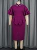Women's Clothing Ruffle Dress Party Elegant Style Hide Meat Two Piece Hip Skirt Dress_ecoleips.com
