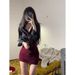Black V-neck Slimming Top High-waisted Bodycon Short Skirt Two-piece Set For Women Spring New French Style Elegant_ecoleips.com