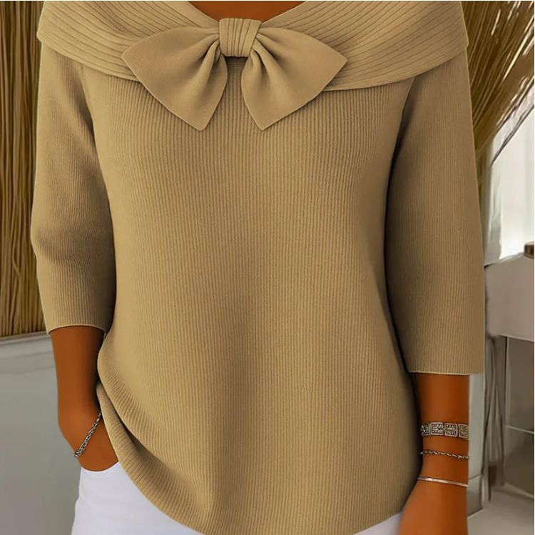 Women's Clothing Women's Lightweight Long Sleeved Knit Top Style Inner Layer Autumn Top Early Autumn Fashion Women's Clothing_ecoleips.com