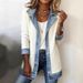 Women's Slim Fit Long Sleeve Patchwork Jacket Fashionable Elegant Autumn Outerwear_ecoleips.com