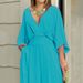 Voya Women's Summer Set, Daily Elegant And Casual V-neck Slim Fit Solid Color Wide Leg Jumpsuit, Available In Multiple Colors_ecoleips.com