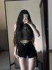 Black High-Waist Skinny Jeans Shorts For Women Trendy Slimming Booty Hot Pants Retro Style Spring Summer Ladies' Sho_ecoleips.com