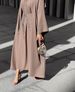 Elegant Dubai-Style Long Sleeve Three-Piece Dress Set – Modest Office Wear With Scarf Options (Black, Coffee, Black+Scarf, Coffee+Scarf)_ecoleips.com