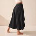 Women's Elegant Ruffled Drape Midi Skirt European American Style Cross Border Solid Color Fashion Irregular Bottoms_ecoleips.com