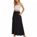 Floral Print Wrap Skirt With Pockets – Elastic Waist A-Line Skirt For Women (Blue/Black/Botanical/Red, S-XXL)_ecoleips.com