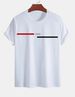 Casual White Patterned T-shirt Print, Short Sleeved Round Neck 100% Cotton T-shirt Top-10_ecoleips.com