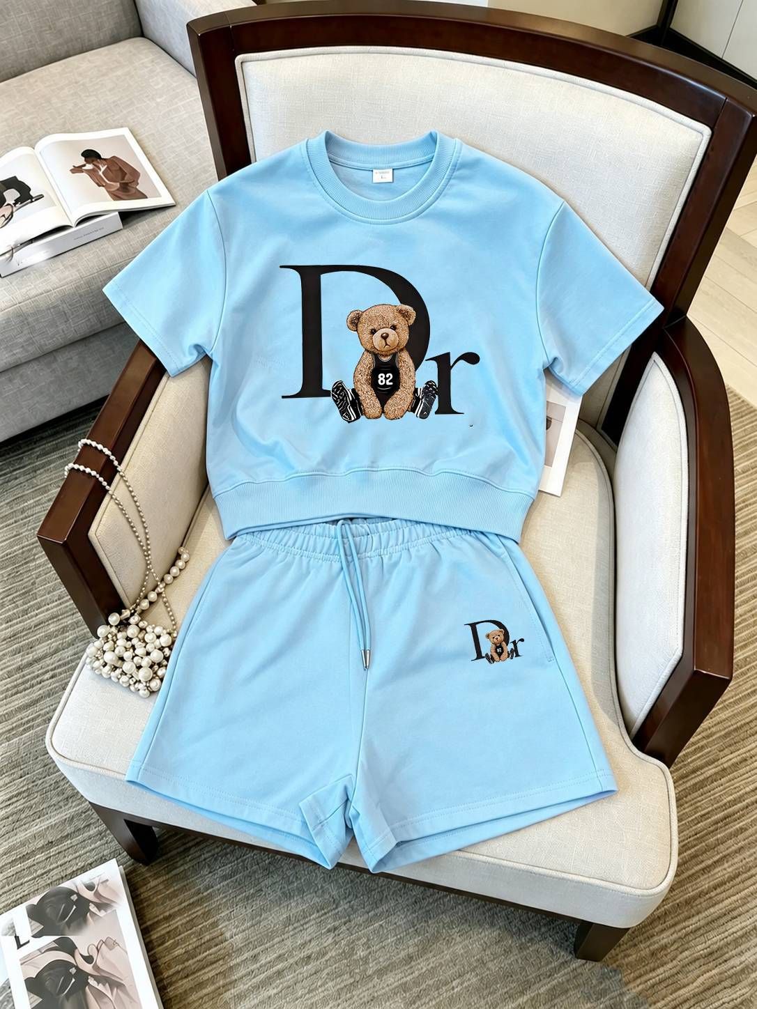 * letter printed shirt set top brand 2026 women's spring/summer new fashion street casual shirt+pants two piece set_ecoleips.com