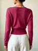 Women Cross Wrap V Neck Ribbed Knit Top Loose Long Sleeve Lightweight Hollow Texture Breathable Skin-friendly Cropped Knit Blouse_ecoleips.com