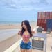 Women's Clothing High Elastic Hole Cut Blue High Waist Women's Denim Shorts_ecoleips.com