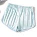 2025s Women's 2025 Summer New Fashion Versatile Smooth Satin Elastic Waistband Sports Shorts_ecoleips.com