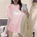 Women's Clothing Loose Slimming Fashionable Heavy Industry Love Letter Hot Diamond Short Sleeved T Shirt For Women On The Back Collar_ecoleips.com