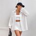 Women's Clothing Spring And Summer Women's Clothing Solid Color Loose Casual Drop Shoulder Shirt Slim Style_ecoleips.com