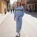 Women's Clothing Spring European And American Stand Up Collar Color Matching Cardigan Jacket Coat Casual Pants Trousers Fashion Suit_ecoleips.com