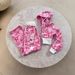 Women's Clothing Pink Camouflage Print Casual Suit New High Street Hip Hop Zipper Jacket Lace Up Trousers_ecoleips.com
