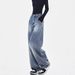 KEN STUDIO Deconstructs Loose Curved Jeans, Women's American Washed Wide Leg Casual Long Pants, And Pants_ecoleips.com