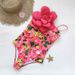 Elegant One-Shoulder Monokini Swimsuit For Women - 3D Floral Design, Sexy & Supportive, Quick-Dry Polyester & Spandex Blend_ecoleips.com