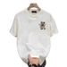 Men's Trendy Pure Cotton T-Shirt Short Sleeve Minimalist Graphic Print Round Neck Fashion Top Quality_ecoleips.com