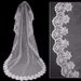 1.5m Bridal Veil With Lace Edging – Delicate Single-Layer Tulle For Weddings (White/Ivory/Red, Multiple Lengths)_ecoleips.com