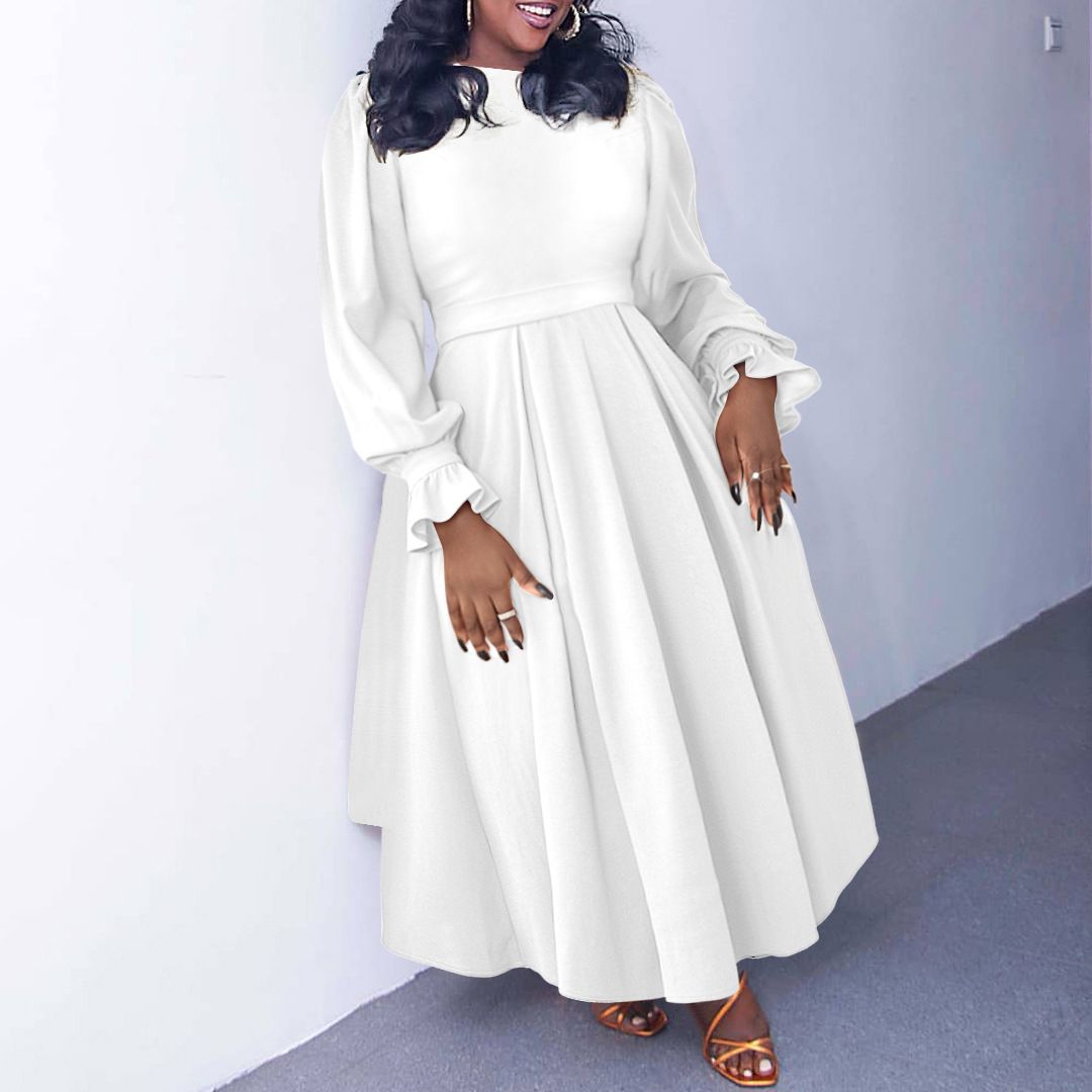 K Women's New Elegant Style Banquet Skirt A-line Skirt Plus Size Dress_ecoleips.com